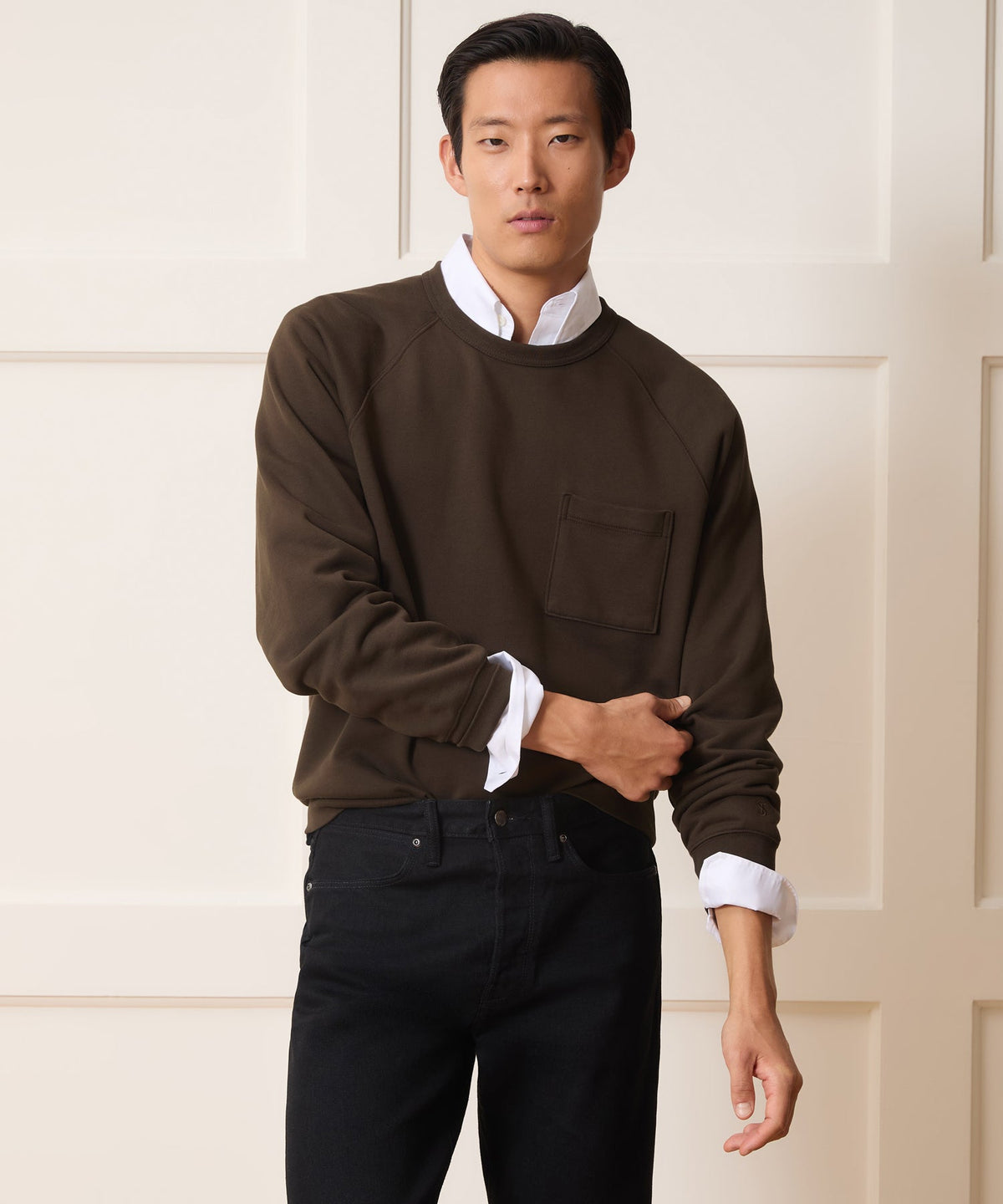 Todd Snyder Foundation Pocket Sweatshirt - Dark Mocha