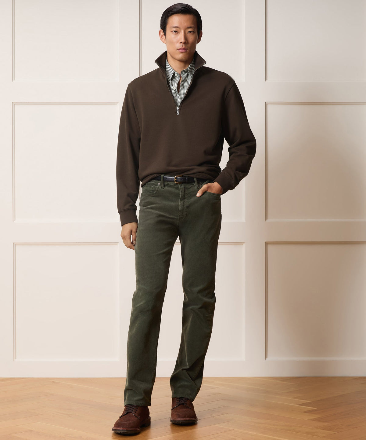 Todd Snyder Foundation Quarter-Zip Sweatshirt - Dark Mocha