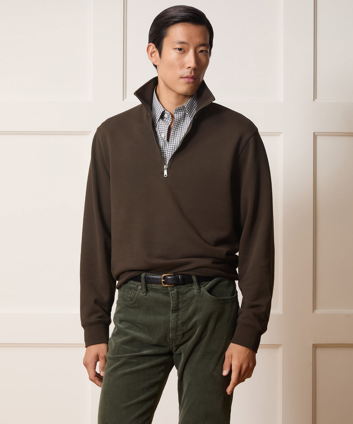 Todd Snyder Foundation Quarter-Zip Sweatshirt - Dark Mocha