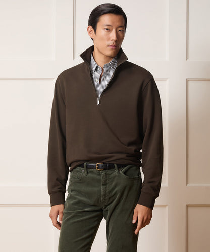 Todd Snyder Foundation Quarter-Zip Sweatshirt - Dark Mocha