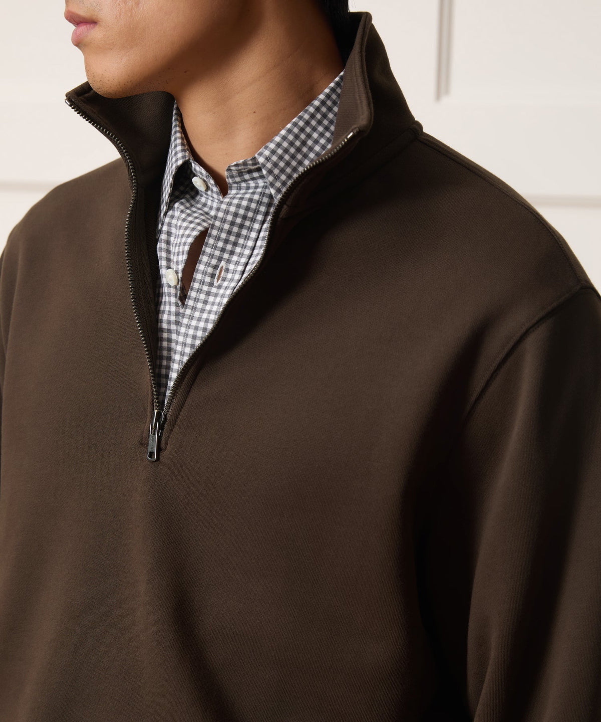 Todd Snyder Foundation Quarter-Zip Sweatshirt - Dark Mocha