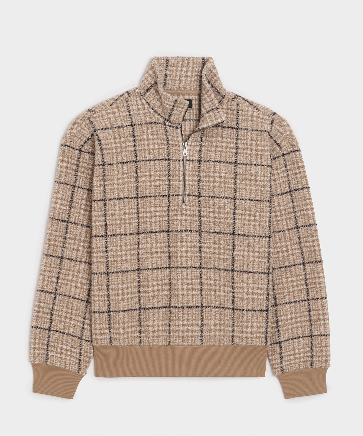 Todd Snyder Italian Fleece Quarter-Zip - Faded Walnut