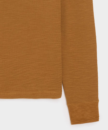 Todd Snyder Lightweight Mini Waffle Henley - Raw Twill