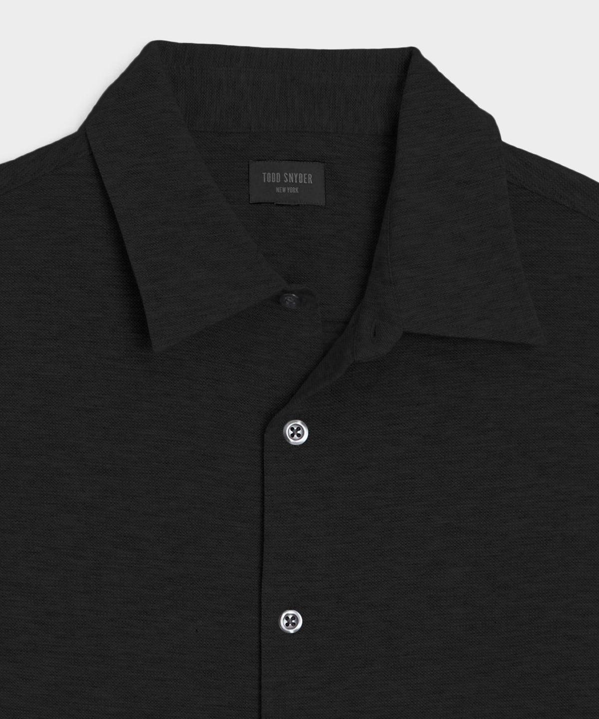 Todd Snyder Cotton-Cashmere Pique Shirt - Black