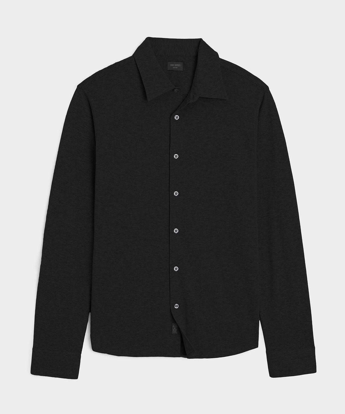 Todd Snyder Cotton-Cashmere Pique Shirt - Black