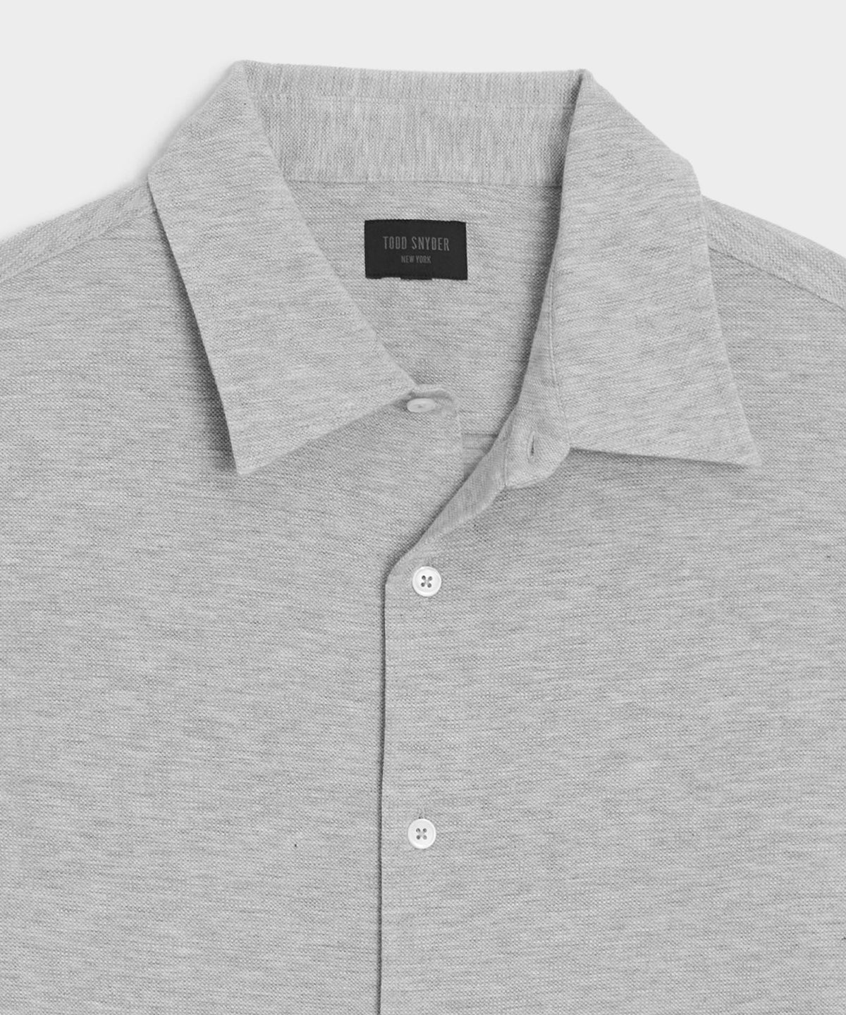 Todd Snyder Cotton-Cashmere Pique Shirt - Light Grey Heather