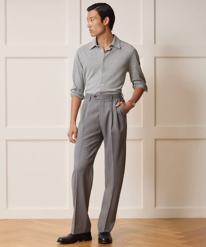 Todd Snyder Cotton-Cashmere Pique Shirt - Light Grey Heather