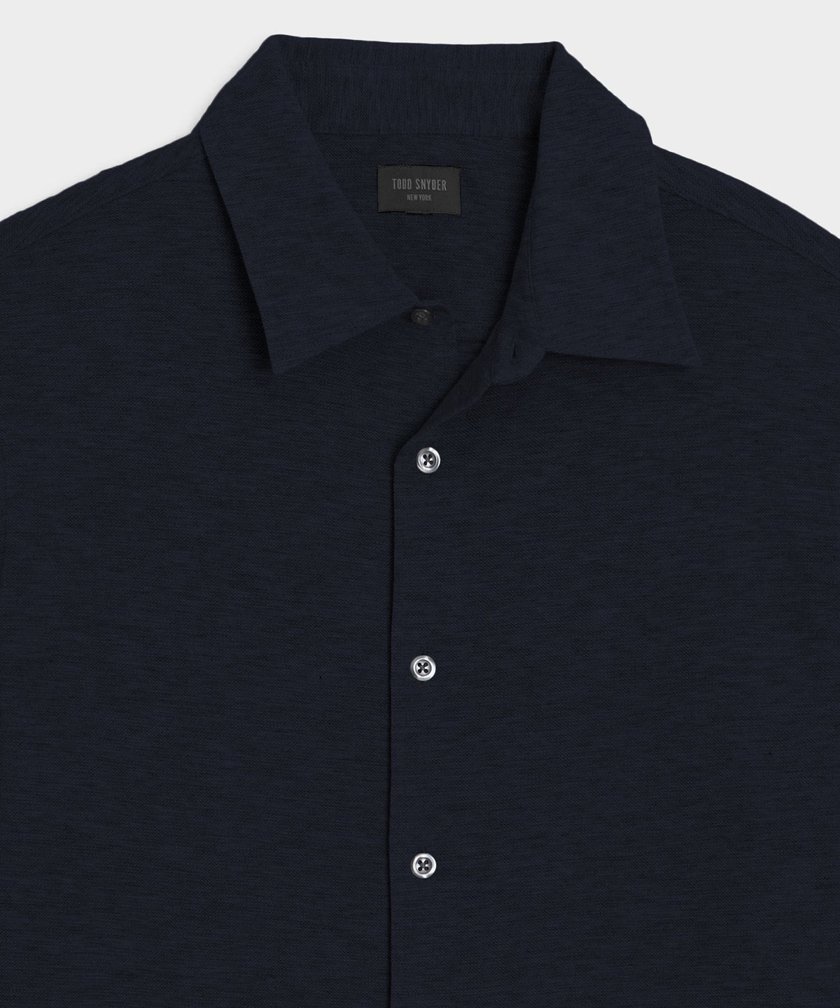 Todd Snyder Cotton-Cashmere Pique Shirt - Navy
