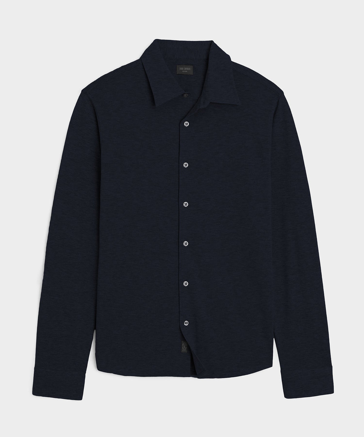 Todd Snyder Cotton-Cashmere Pique Shirt - Navy