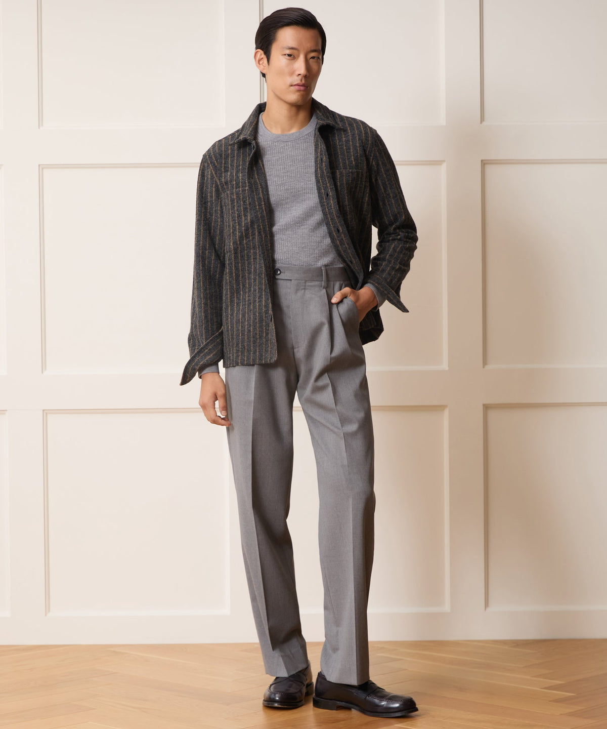 Todd Snyder Knit Utility Shirt - Grey