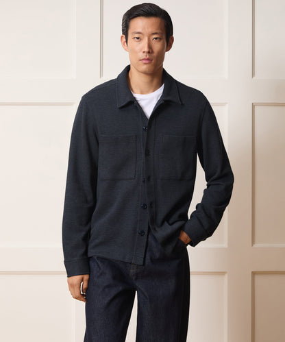 Todd Snyder Knit Utility Shirt - Navy