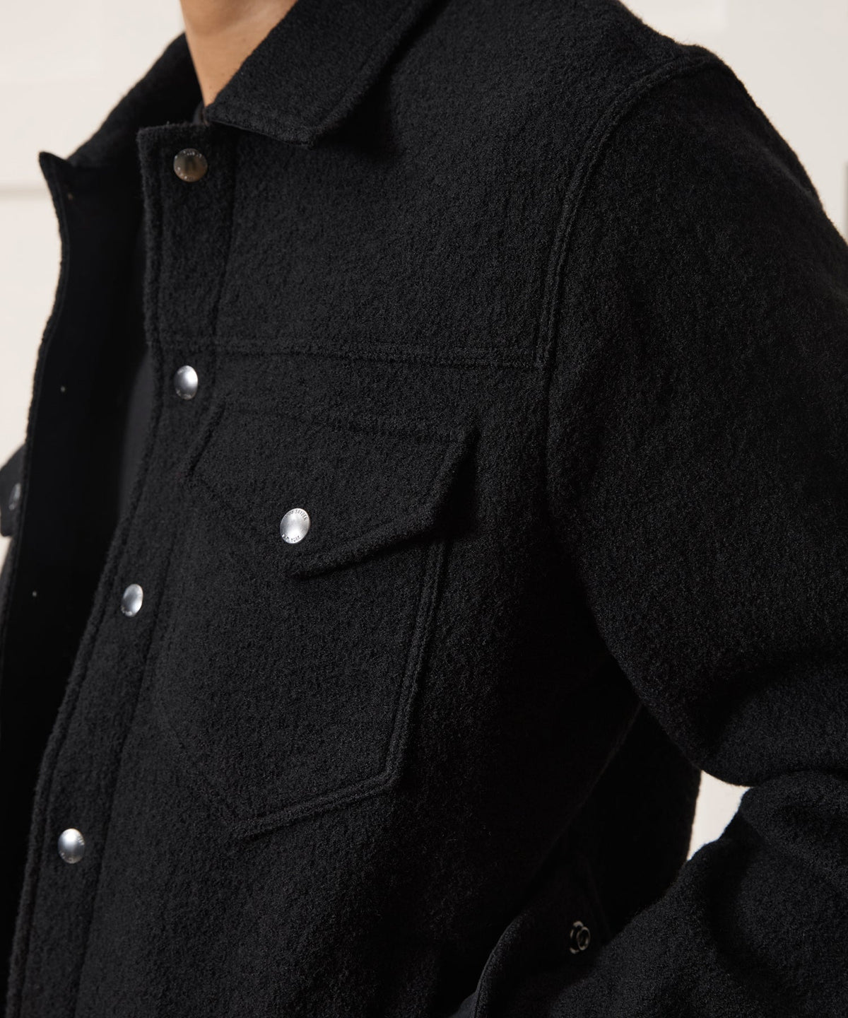 Todd Snyder Boiled Wool Dylan Jacket - Black