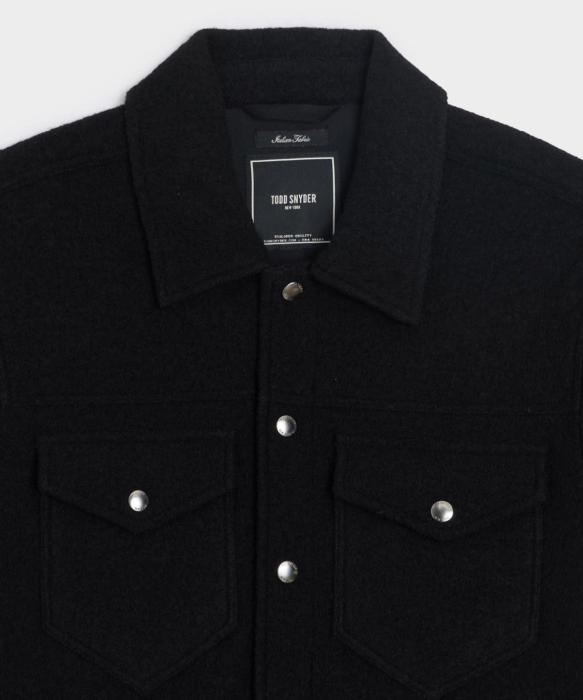 Todd Snyder Boiled Wool Dylan Jacket - Black