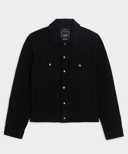 Todd Snyder Boiled Wool Dylan Jacket - Black