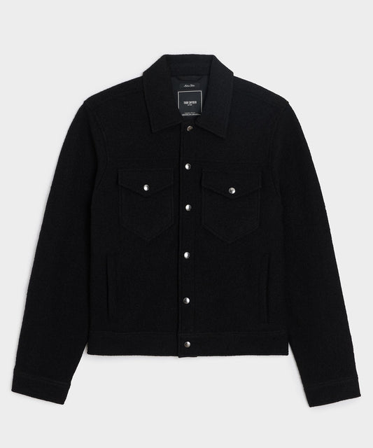 Todd Snyder Boiled Wool Dylan Jacket - Black