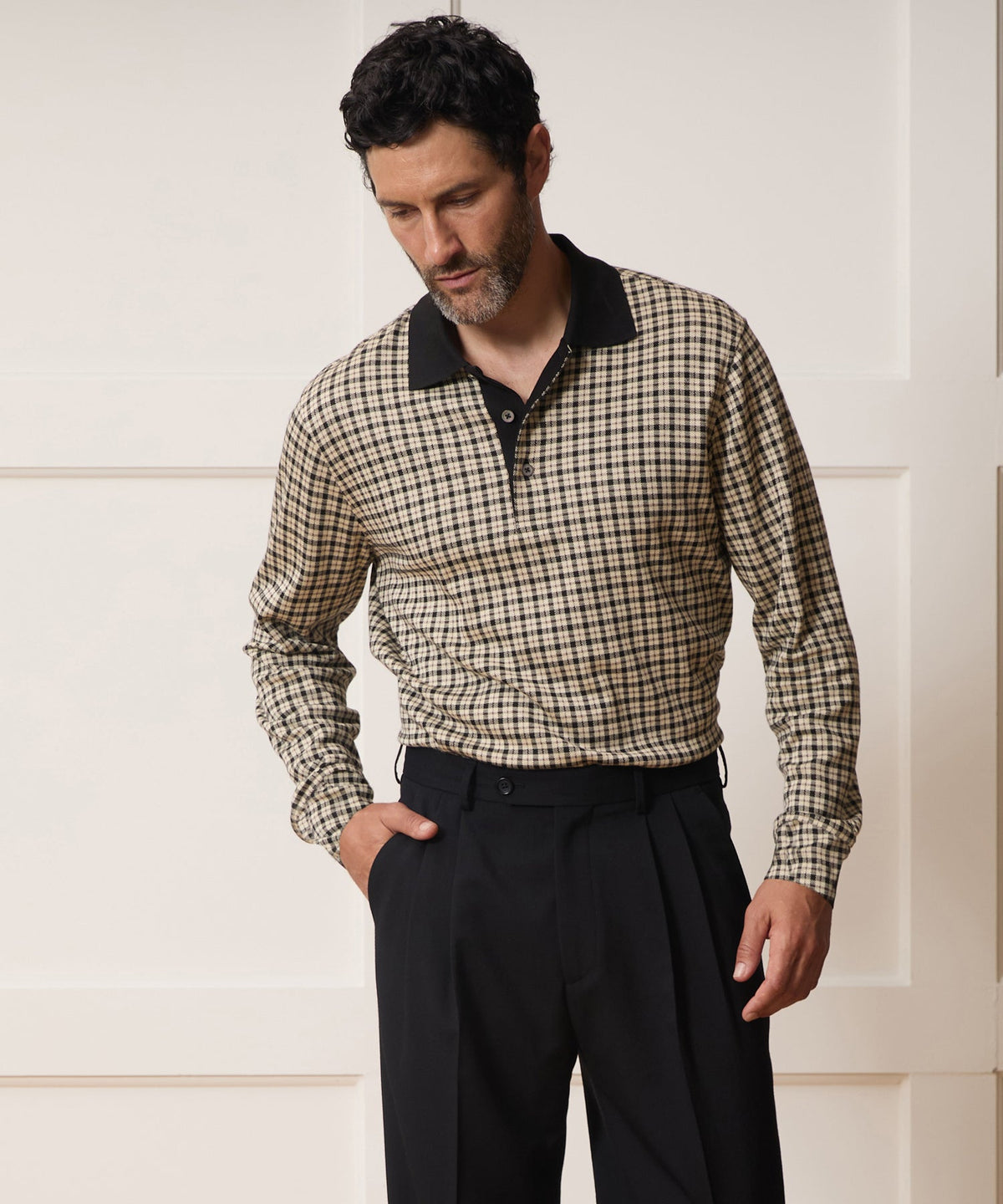 Todd Snyder Kensington Polo - Chalk Mark