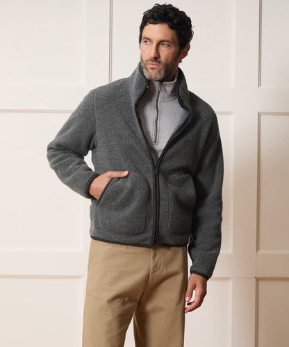 Todd Snyder Italian Upstate Sherpa Jacket - Charcoal Heather
