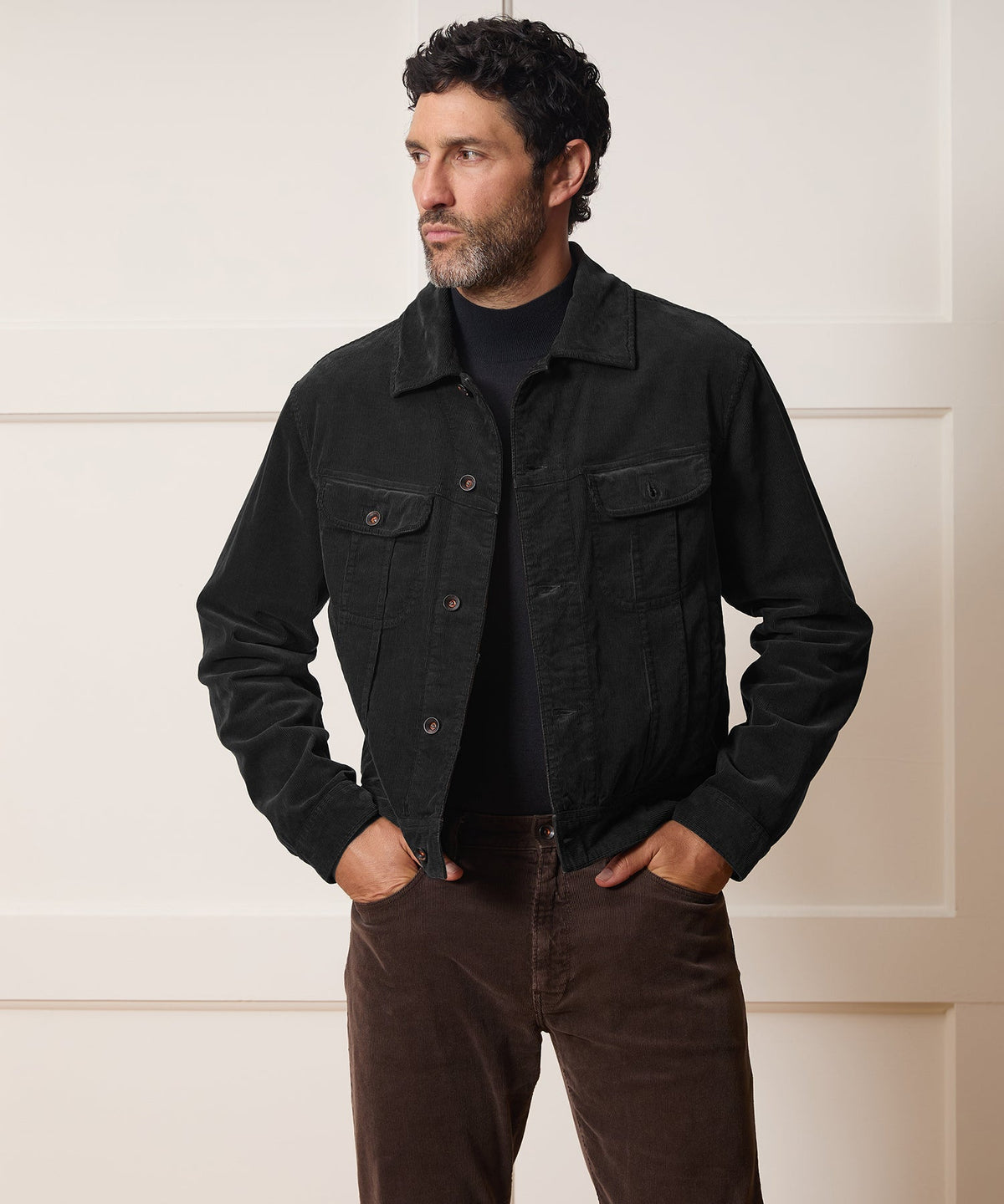 Todd Snyder Corduroy Bowery Jacket - Black
