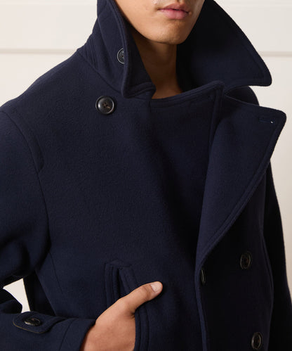 Todd Snyder Italian Wool-Cashmere Peacoat - Navy