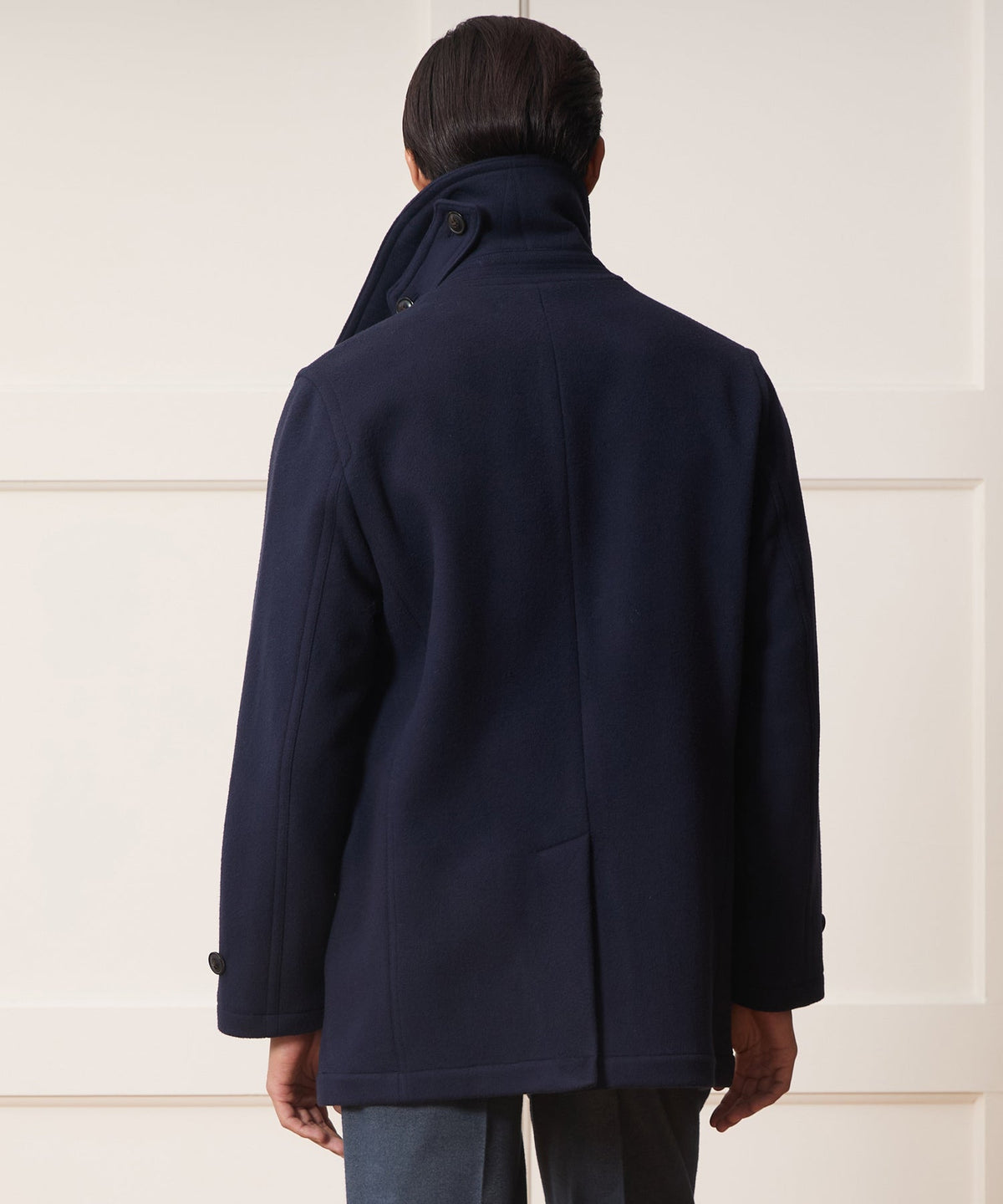 Todd Snyder Italian Wool-Cashmere Peacoat - Navy