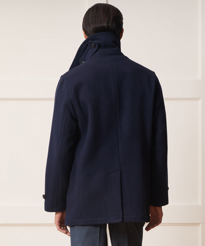 Todd Snyder Italian Wool-Cashmere Peacoat - Navy