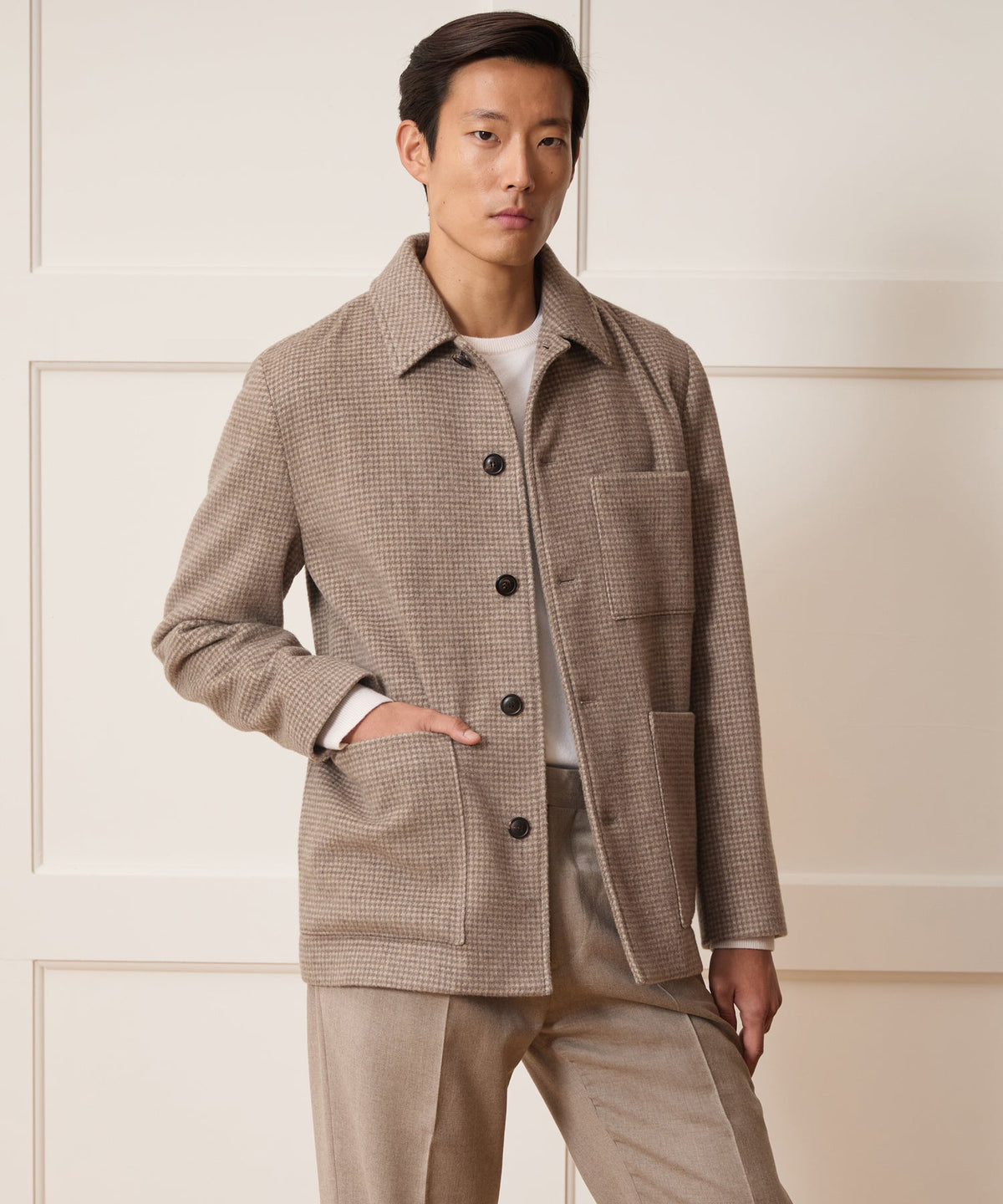 Todd Snyder Wool-Cashmere Chore Coat - Taupe