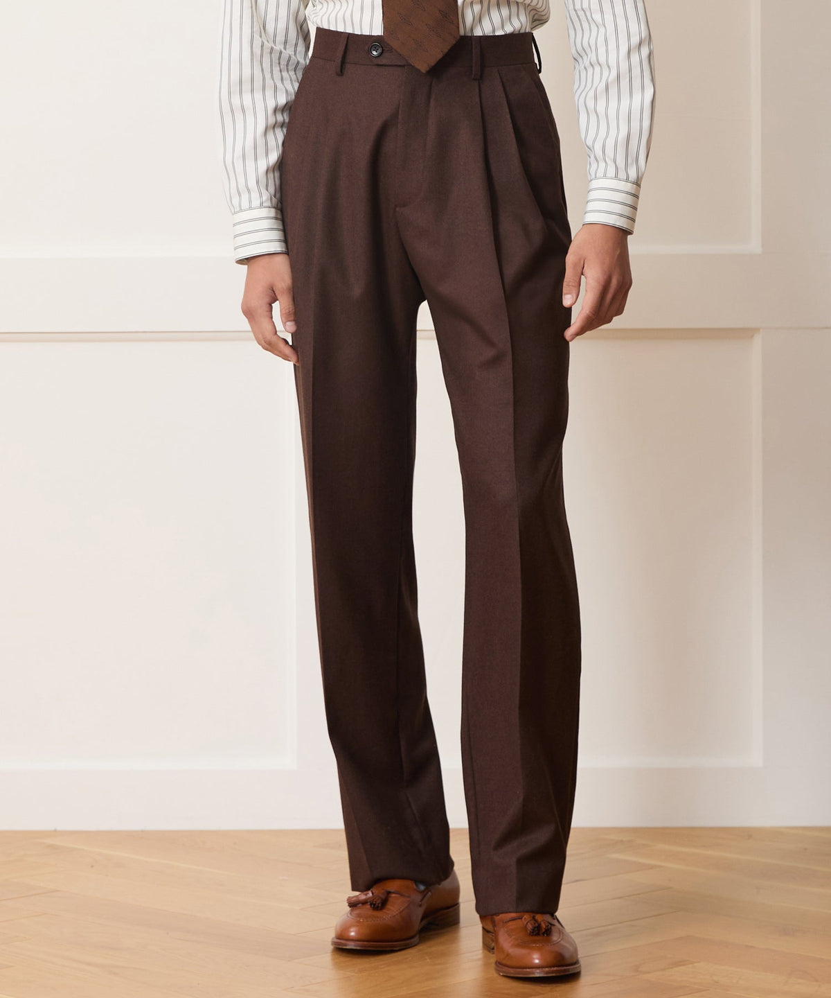Todd Snyder Italian Flannel Wythe Trouser - Hazelnut