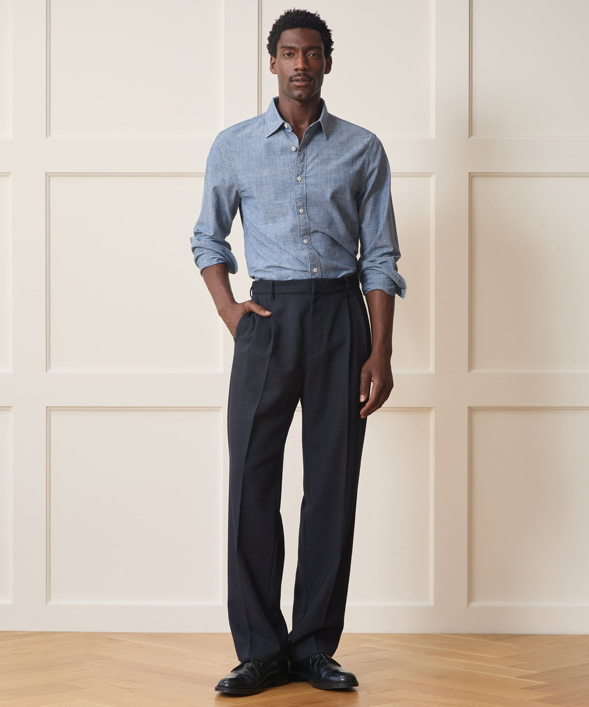 Todd Snyder Italian Lightweight Wool Officer Trouser - Library Ink