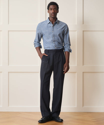 Todd Snyder Italian Lightweight Wool Officer Trouser - Library Ink