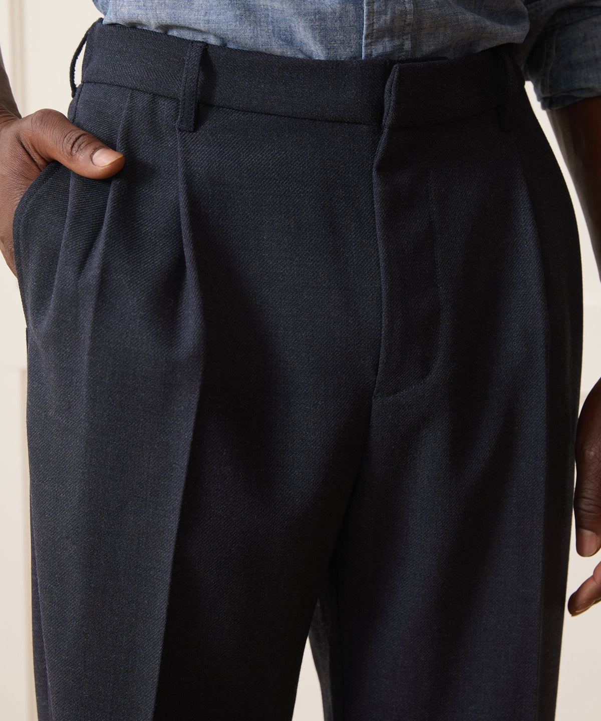 Todd Snyder Italian Lightweight Wool Officer Trouser - Library Ink