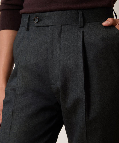 Todd Snyder Italian Flannel Madison Trouser - Charcoal