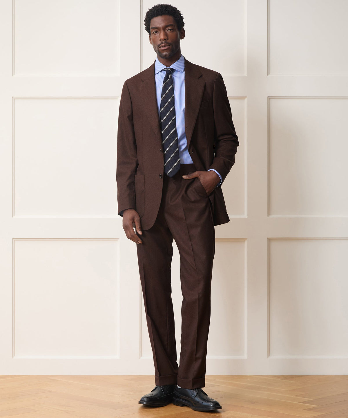 Todd Snyder Italian Flannel Madison Trouser - Hazelnut