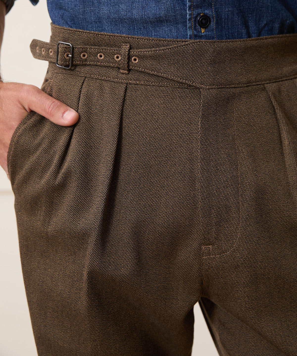 Todd Snyder Italian Cavalry Twill Gurkha Trouser - Brown