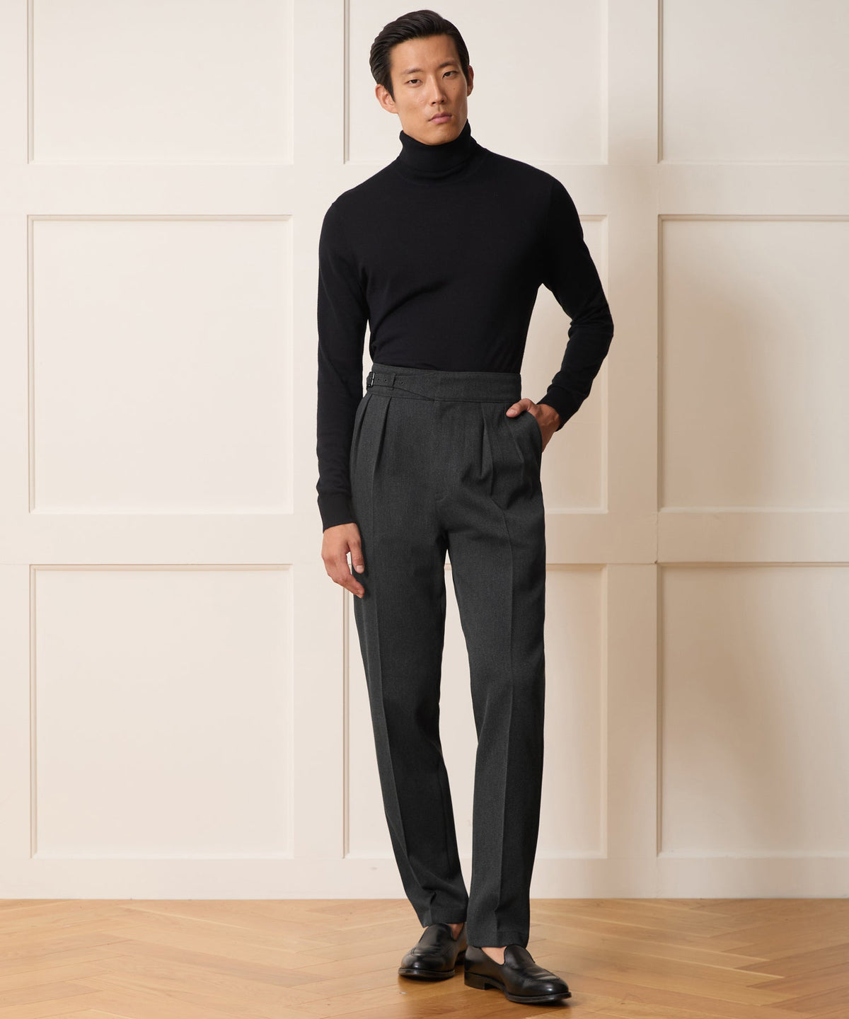 Todd Snyder Italian Cavalry Twill Gurkha Trouser - Charcoal