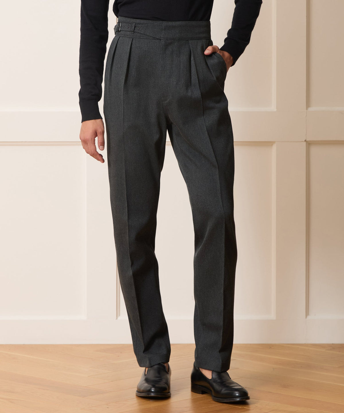 Todd Snyder Italian Cavalry Twill Gurkha Trouser - Charcoal