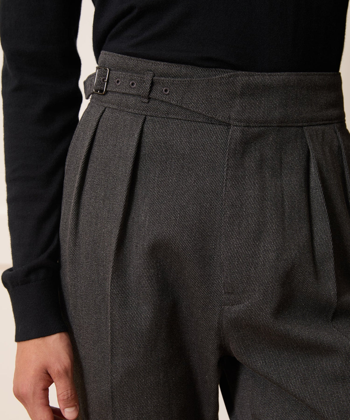 Todd Snyder Italian Cavalry Twill Gurkha Trouser - Charcoal