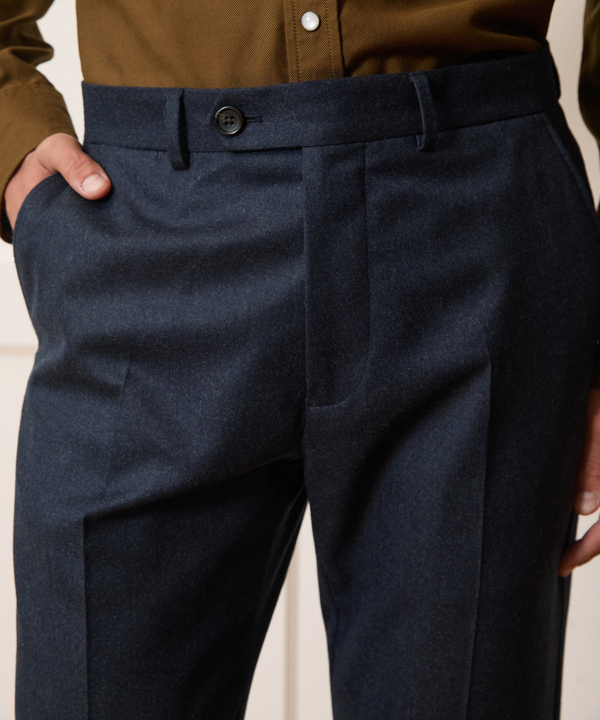 Todd Snyder Italian Flannel Sutton Trouser - Ink Navy