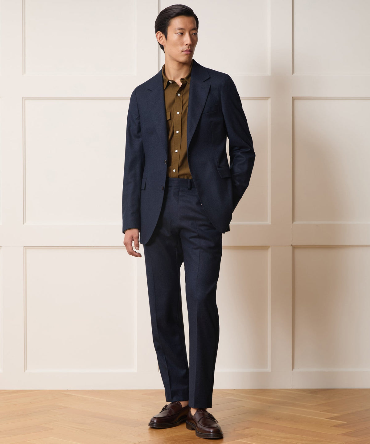 Todd Snyder Italian Flannel Sutton Trouser - Ink Navy