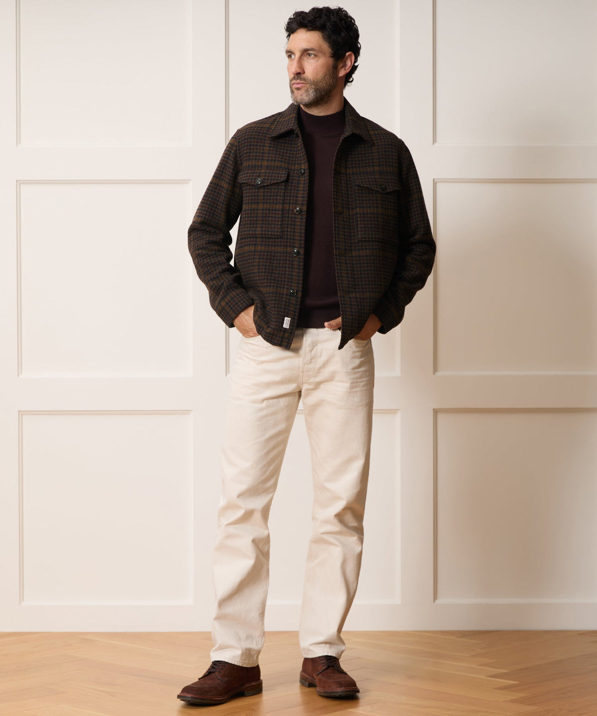 Todd Snyder Italian Wool Lowland Shirt Jacket - Dark Olive