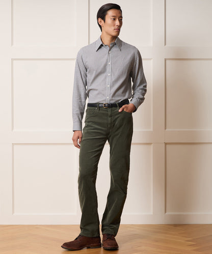 Todd Snyder Italian Featherweight Flannel Long Point Collar Dress Shirt - Charcoal