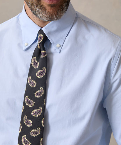 Todd Snyder Italian Silk Dark Paisley Tie - Black