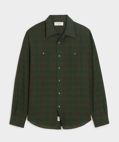 Todd Snyder Crepe Country Shirt - Essex Green