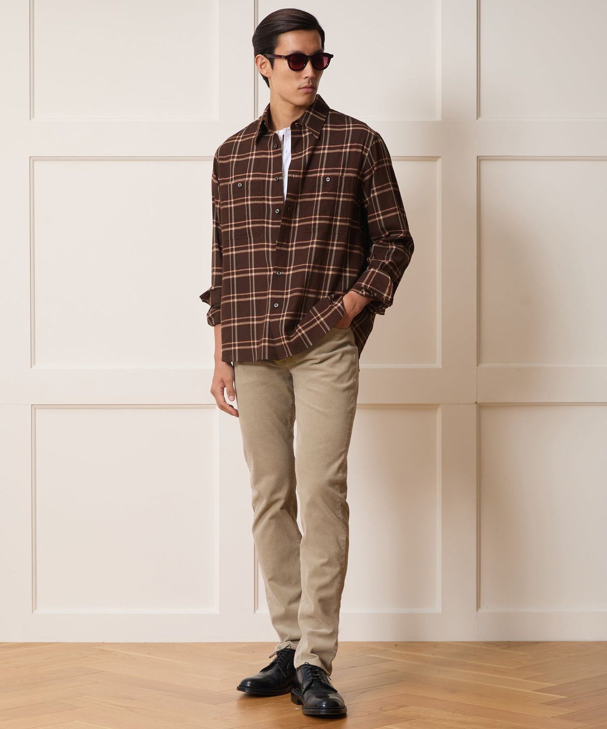 Todd Snyder Crepe Country Shirt - Dark Brown