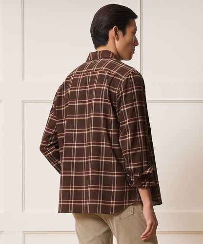 Todd Snyder Crepe Country Shirt - Dark Brown