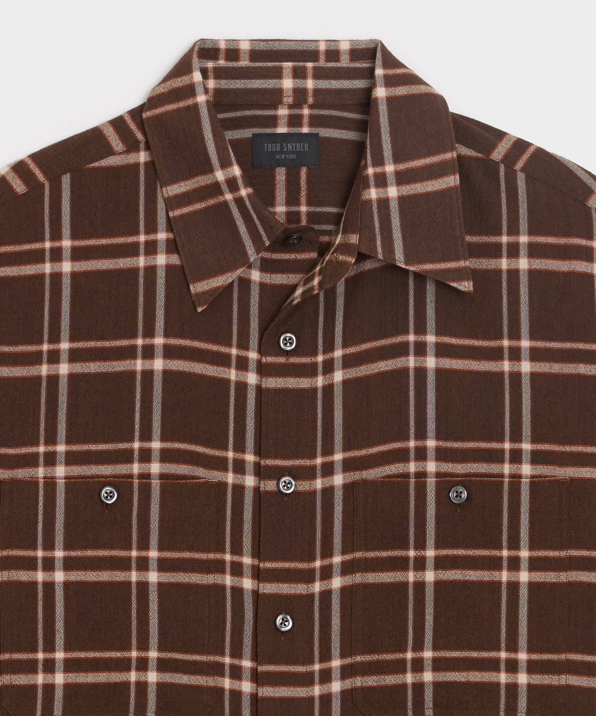 Todd Snyder Crepe Country Shirt - Dark Brown