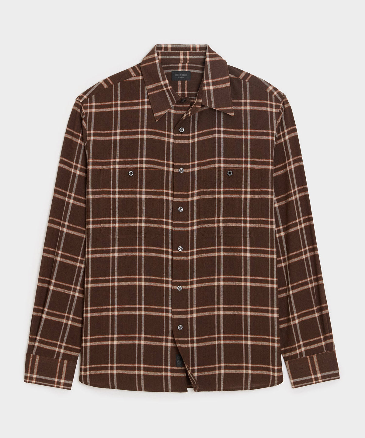Todd Snyder Crepe Country Shirt - Dark Brown