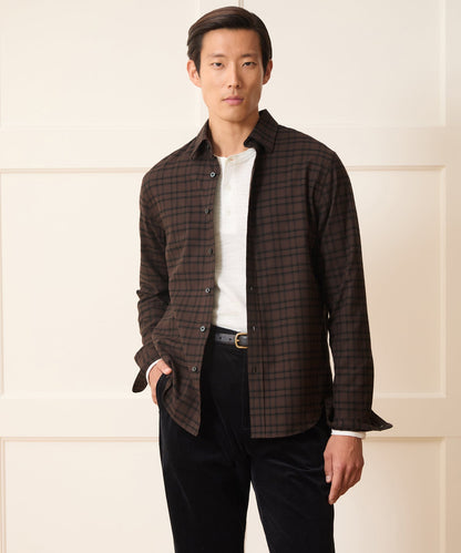 Todd Snyder Cotton-Cashmere Sport Shirt - Caviar