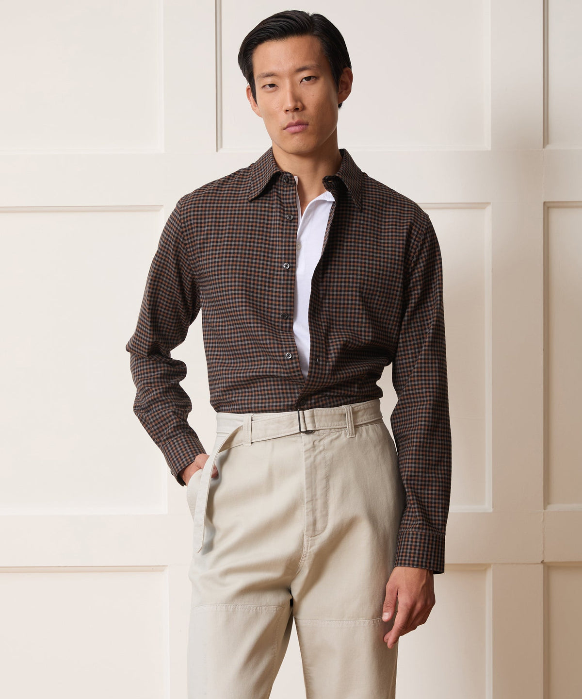 Todd Snyder Cotton-Cashmere Sport Shirt - Brown
