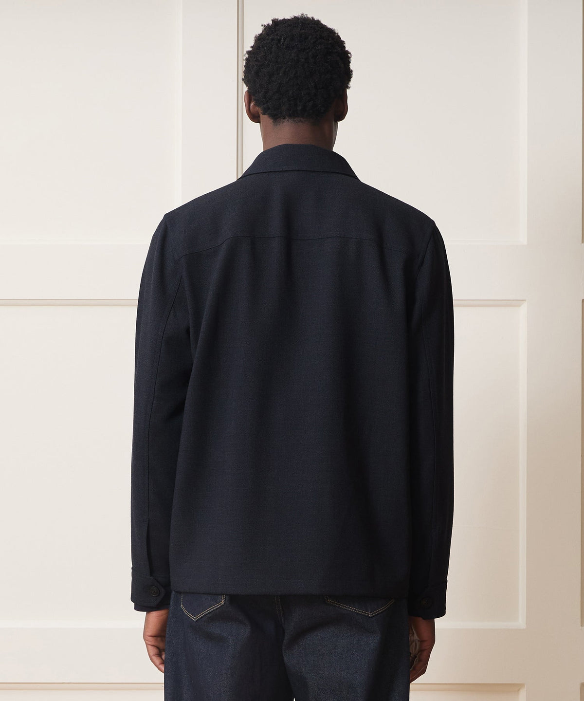 Todd Snyder Italian Wool Military Overshirt - Blue