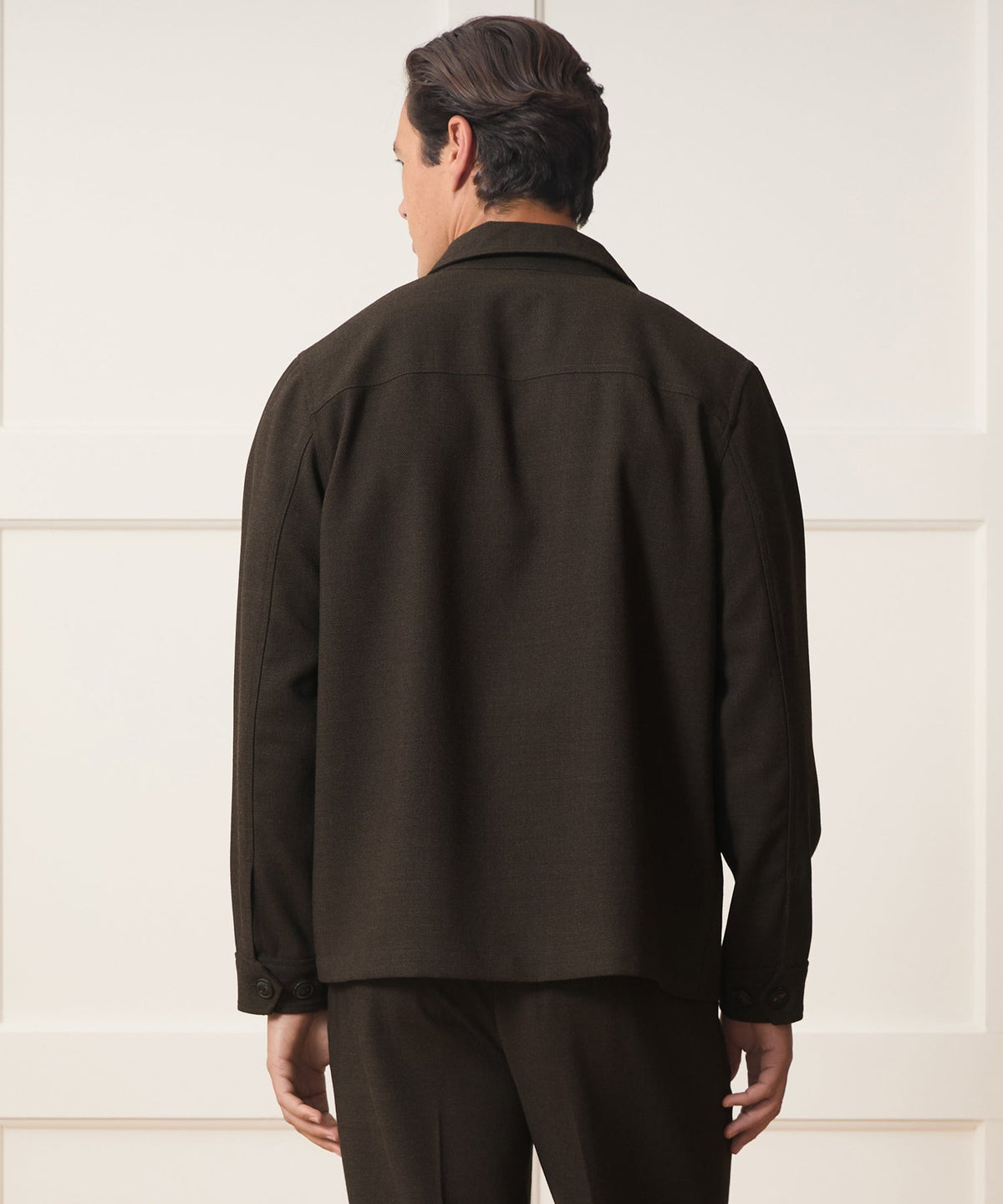 Todd Snyder Italian Wool Military Overshirt - Brown